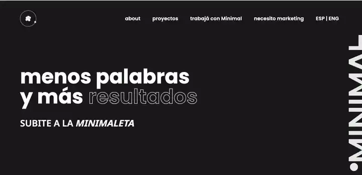 Recorrido del sitio web de Somos Minimal de principio a fin